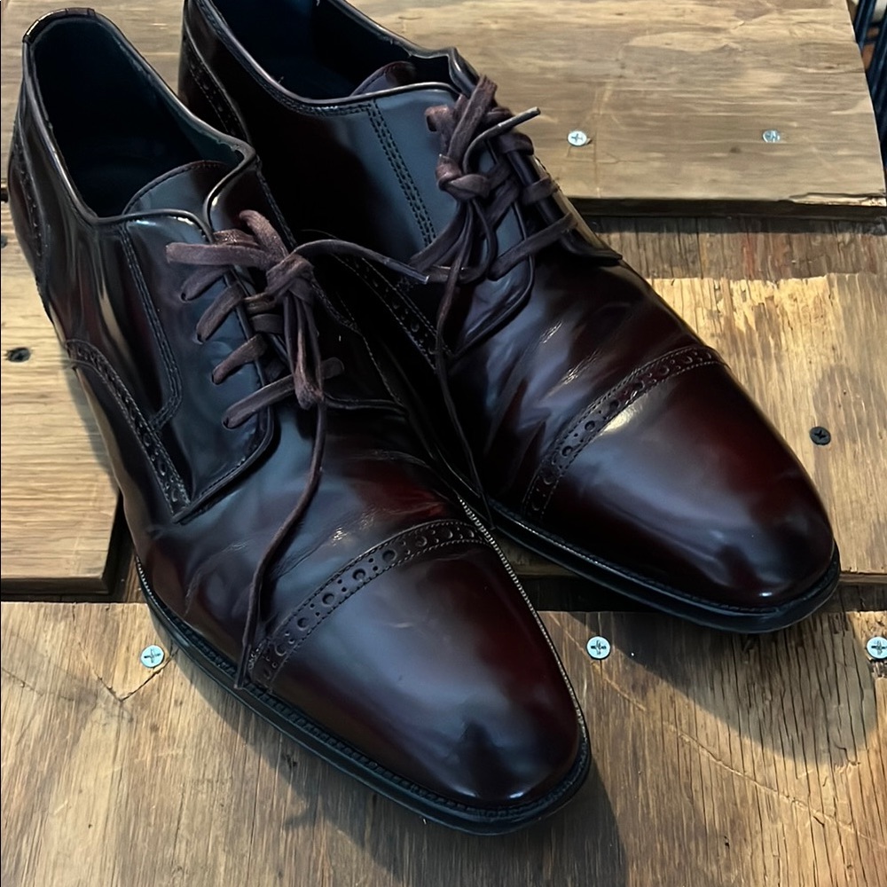 Johnston & Murphy Brown Oxford Shoes Sleek Leather Design